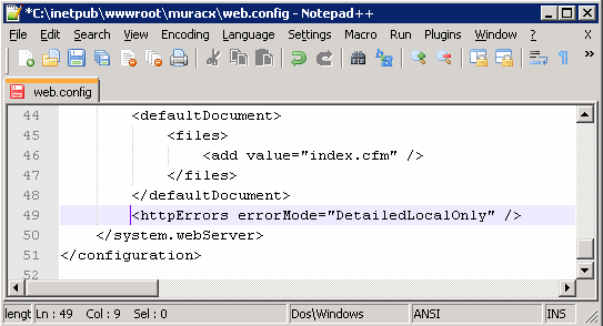 IIS7-404 config